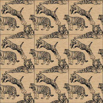 Mosaic House Moroccan tile CHR_TigerMulti 6 Black  chiseled field 